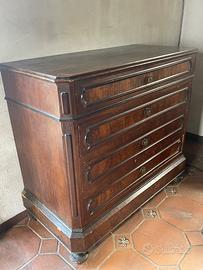 Cassettiera legno noce fine ‘800