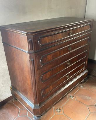 Cassettiera legno noce fine ‘800
