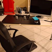 Scrivania e monitor hp lcd 17"