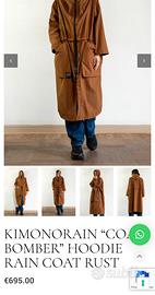 Trench beige Kimono Rain mai usato