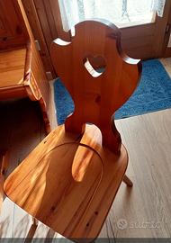 arredamento  sediin stile tirolese su ordinazione 