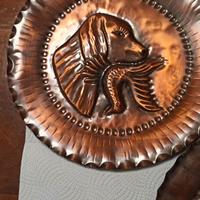 Coppia piatti in rame da decorazione