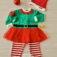 Vestito Chicco Elfo Natale 3 mesi 56 cm