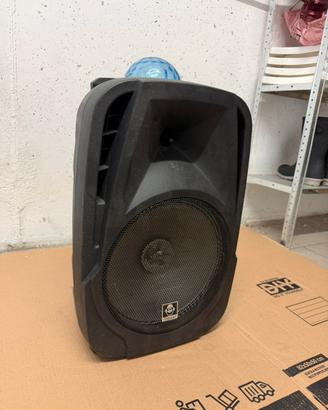 Cassa da dj portatile con luce