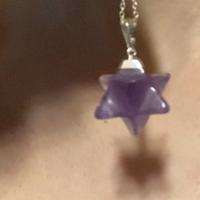Ciondolo Merkaba di Ametista e Quarzo Rosa