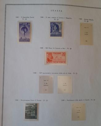 FRANCOBOLLI NUOVI ITALIA 1949 VARI
