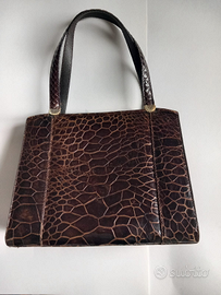 Borsa vintage in vera pelle laccata