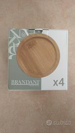 Set 4 sottobicchieri in Bamboo 