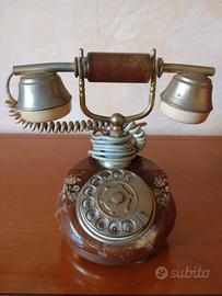 Telefono a disco rotante vintage retro rotondo