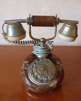 Telefono a disco rotante vintage retro rotondo