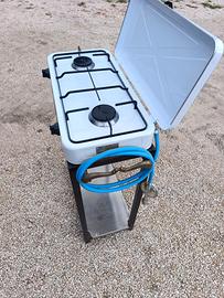 piano cottura da esterno 2 fuochi