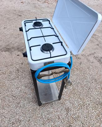 piano cottura da esterno 2 fuochi