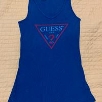 Canottiera blu Guess