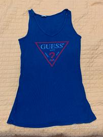 Canottiera blu Guess