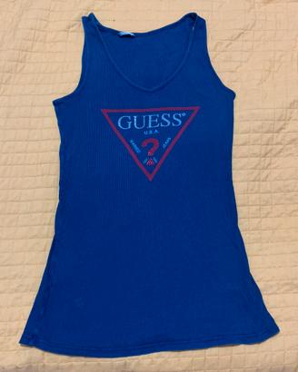 Canottiera blu Guess
