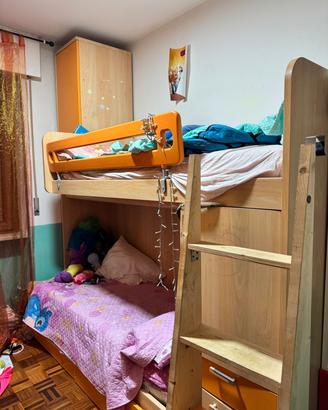 cameretta con doppio letto a castello