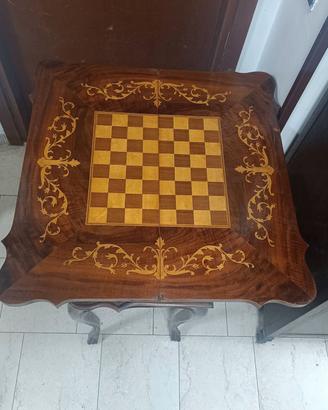 Antico tavolo a scacchiera francese metà 800