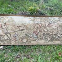 Arazzo ricamato con cornice