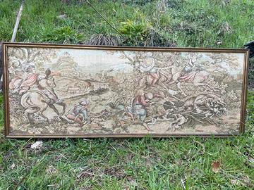 Arazzo ricamato con cornice