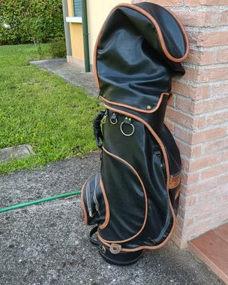 sacca Golf in pelle con 10 mazze