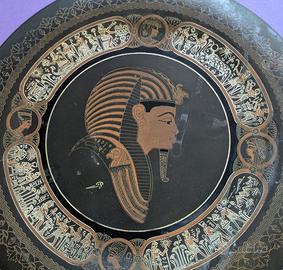 Piatto decorativo in rame Tutankhamon Egitto
