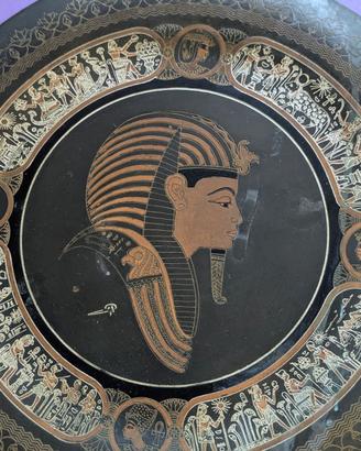 Piatto decorativo in rame Tutankhamon Egitto