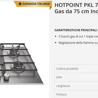 Hotpoint Ariston 5 fuochi