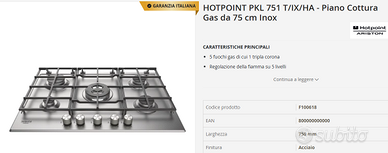 Hotpoint Ariston 5 fuochi