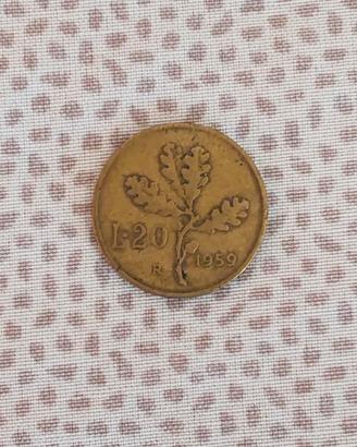 Moneta 20 lire 1959