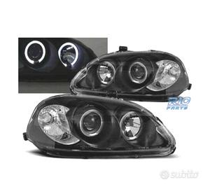 FARI PER HONDA CIVIC 99-01 ANGEL EYES SFONDO NERO