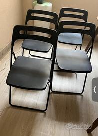 Sedie pieghevoli nere ikea