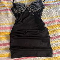 vestito corto nero 