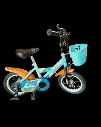 Bicicletta mis 15 completa di rotelle e cestino