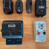 Vecchi Interruttori elettrici da mostra, vetrine