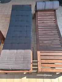 2x Sdraio Ikea con cuscini e telo protettivo