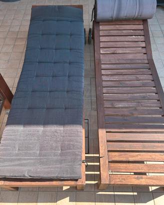 2x Sdraio Ikea con cuscini e telo protettivo