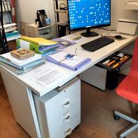 Scrivania Marcatre Tecno 160x80 con cassettiera 