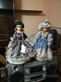 Bambole in porcellana victoria e dolls Rebecca e G
