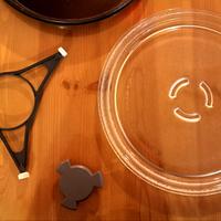 Perno, supporto , piatto in vetro e piatto crisp