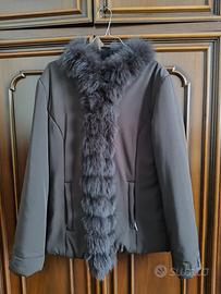 Giaccone donna con pelo di volpe taglia 42 