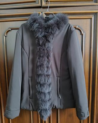 Giaccone donna con pelo di volpe taglia 42 