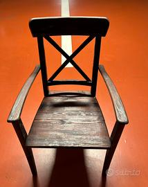 Sedia Marrone in legno vintage