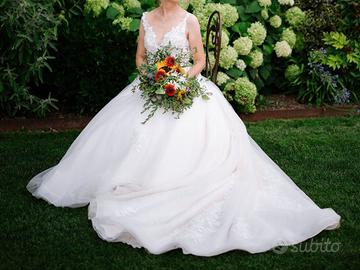 Abito da sposa tg. 42 colore bianco-cipria
