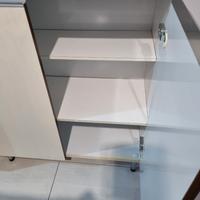 Mobiletto a 2 ante legno bianco