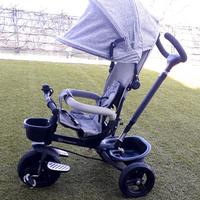 Triciclo 5 in 1 passeggino manico guida