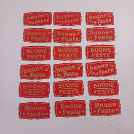 64 cartoncini BUONE FESTE assortiti in 6 modelli