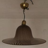 Lampadario di vetro vintage