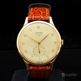 Longines Oversize 50s 37 mm 18 kt rose gold manual