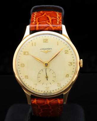 Longines Oversize 50s 37 mm 18 kt rose gold manual