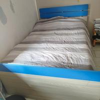 letto con materasso e rete 